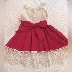 WD Wolf Daydreams party holiday Christmas child’s dress 100% cotton ❤️🤍 24mo